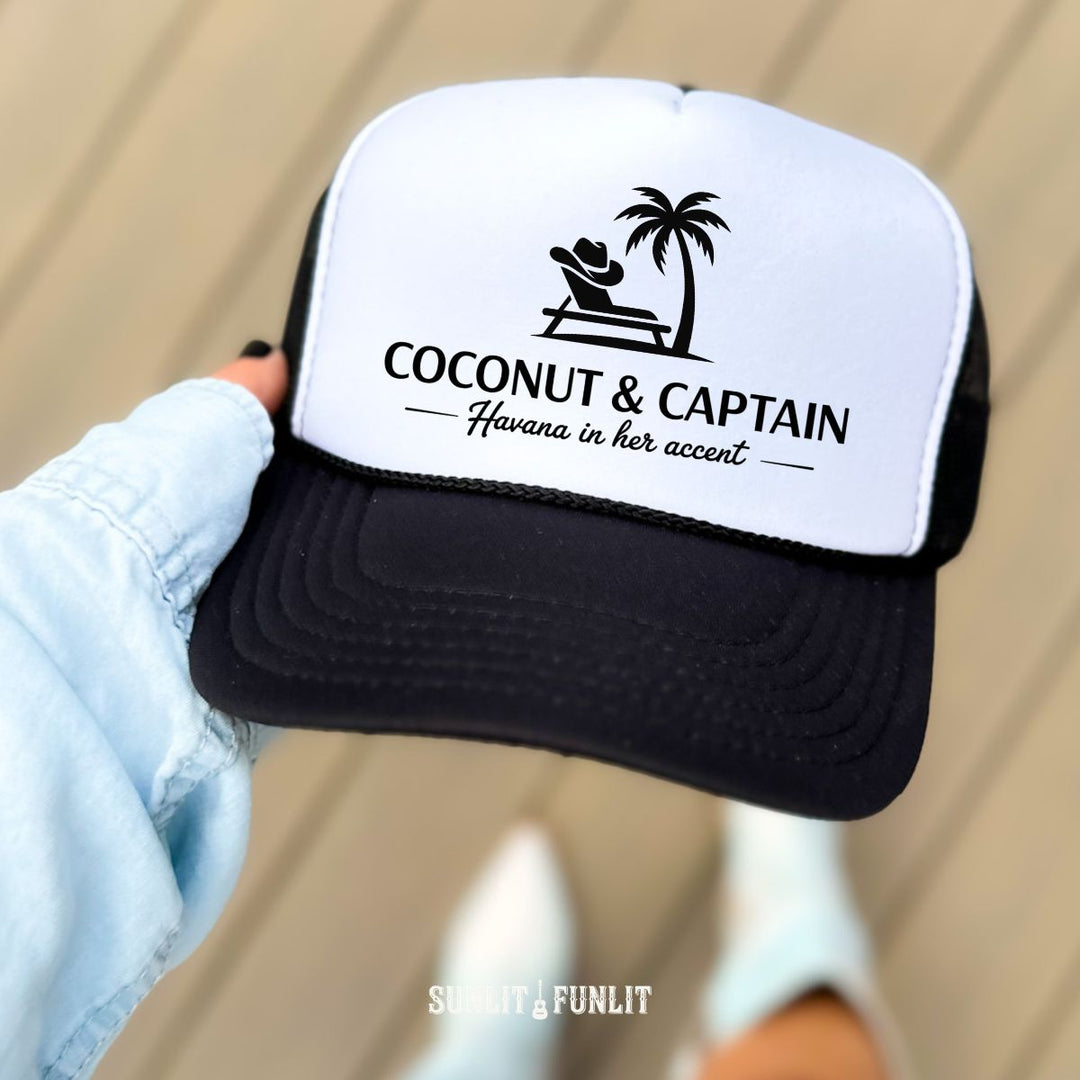 Wallen Coconut & Captain Trucker Hat - Sunlit Funlit