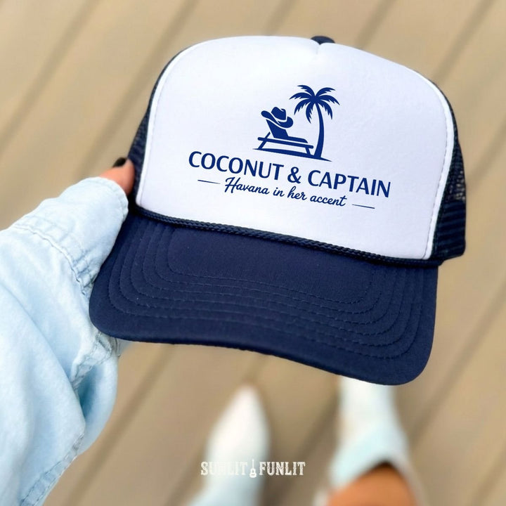 Wallen Coconut & Captain Trucker Hat - Sunlit Funlit