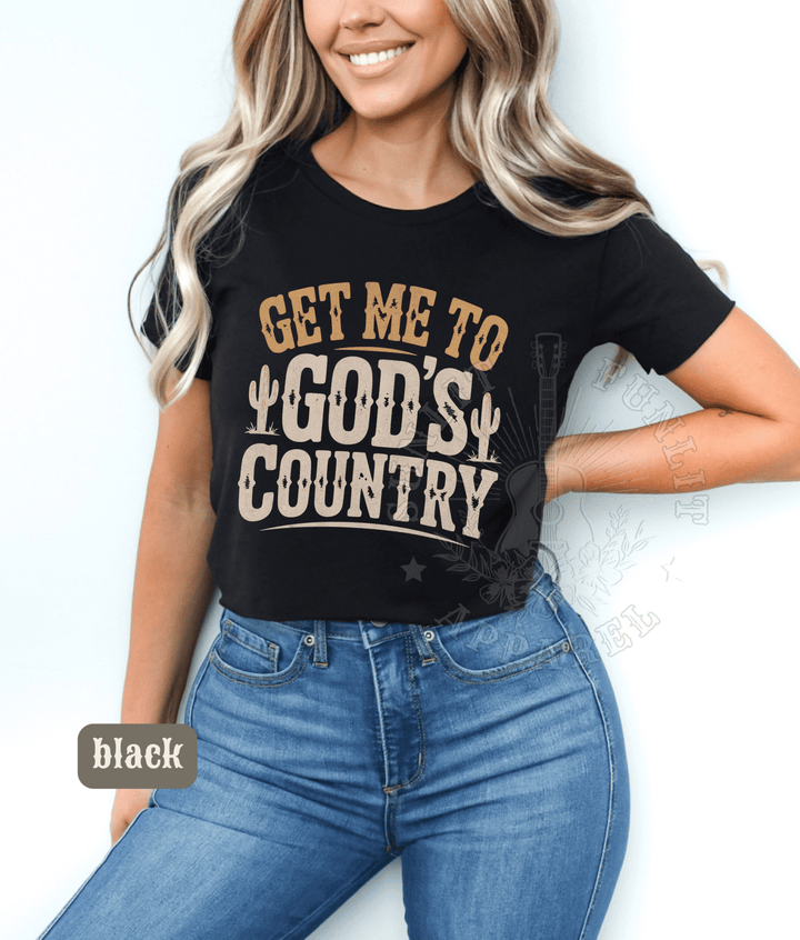 Wallen Get me To God's Country Festival Crop Top - Sunlit Funlit | Graphic Tees for Country Concert Addicts