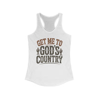 Thumbnail for Wallen Get Me To God's Country Racerback Tank - Sunlit Funlit Country Music Tees