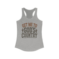 Thumbnail for Wallen Get Me To God's Country Racerback Tank - Sunlit Funlit Country Music Tees