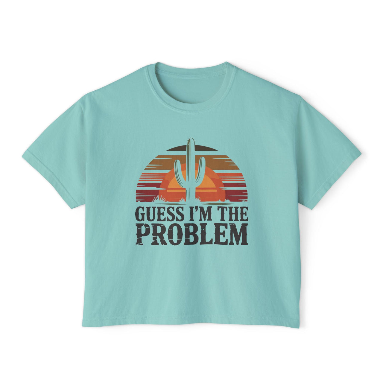 Wallen Guess I'm The Problem Comfort Colors Boxy Cropped Tee - Sunlit Funlit Country Music Tees