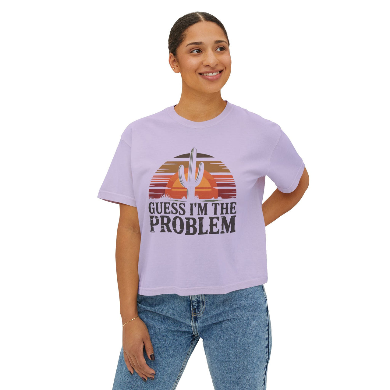 Wallen Guess I'm The Problem Comfort Colors Boxy Cropped Tee - Sunlit Funlit Country Music Tees