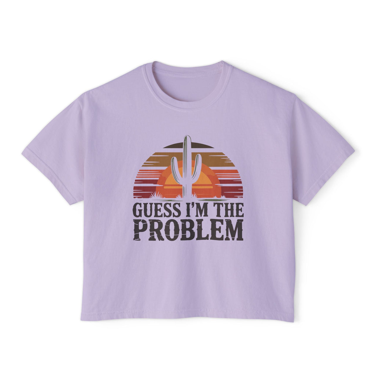 Wallen Guess I'm The Problem Comfort Colors Boxy Cropped Tee - Sunlit Funlit Country Music Tees