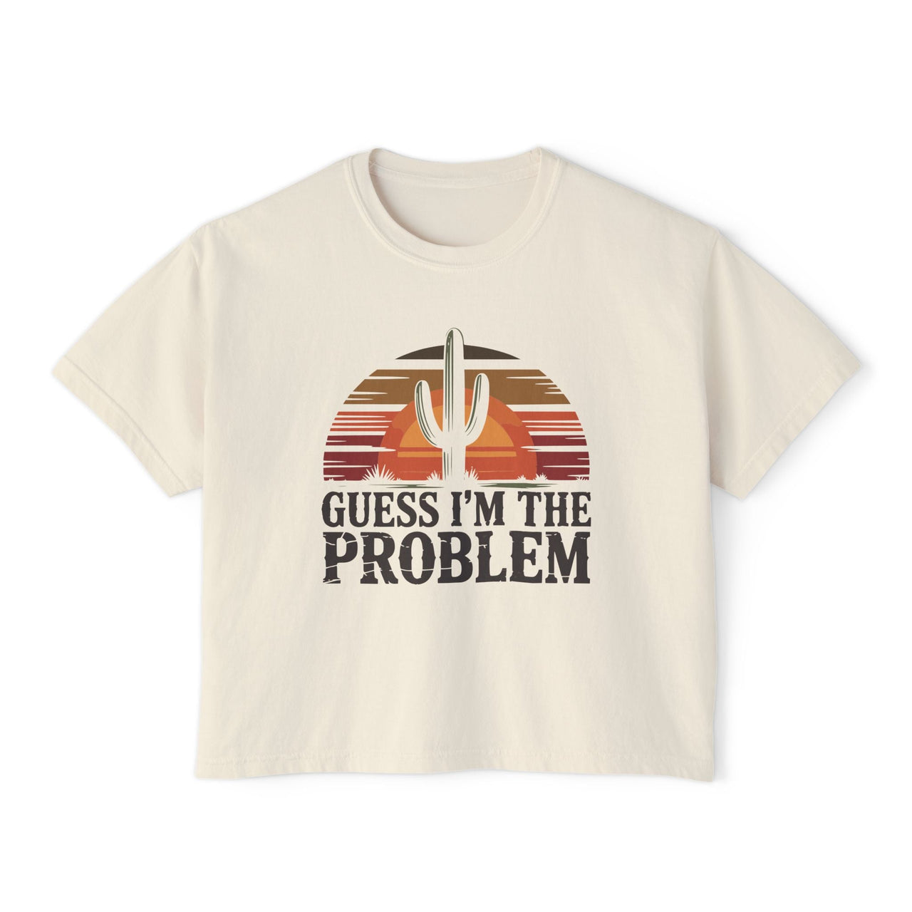Wallen Guess I'm The Problem Comfort Colors Boxy Cropped Tee - Sunlit Funlit Country Music Tees