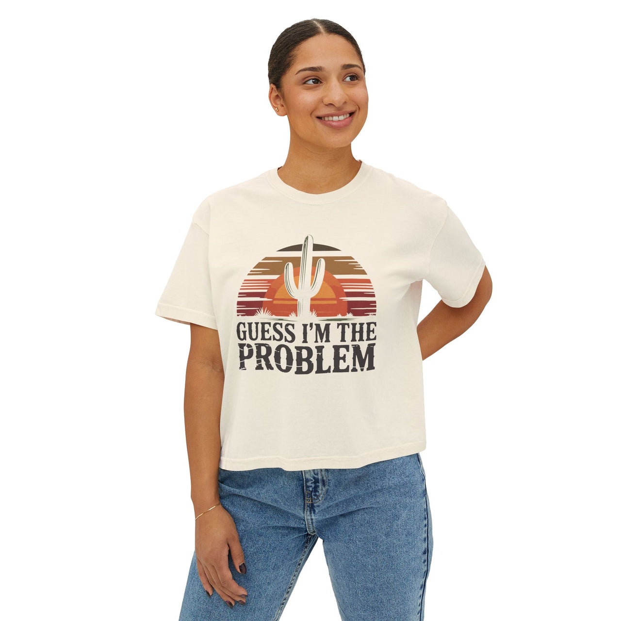Wallen Guess I'm The Problem Comfort Colors Boxy Cropped Tee - Sunlit Funlit Country Music Tees
