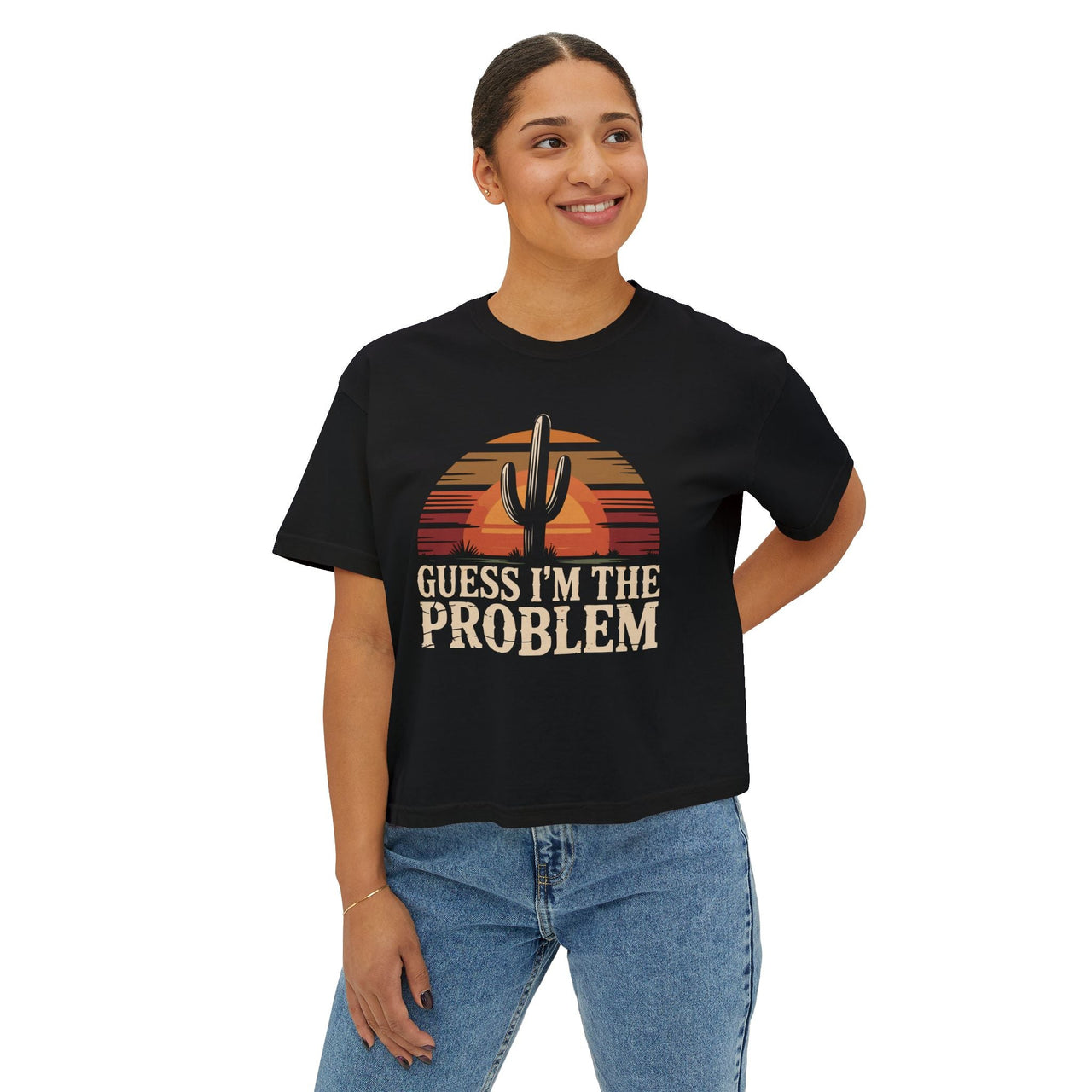 Wallen Guess I'm The Problem Comfort Colors Boxy Cropped Tee - Sunlit Funlit Country Music Tees