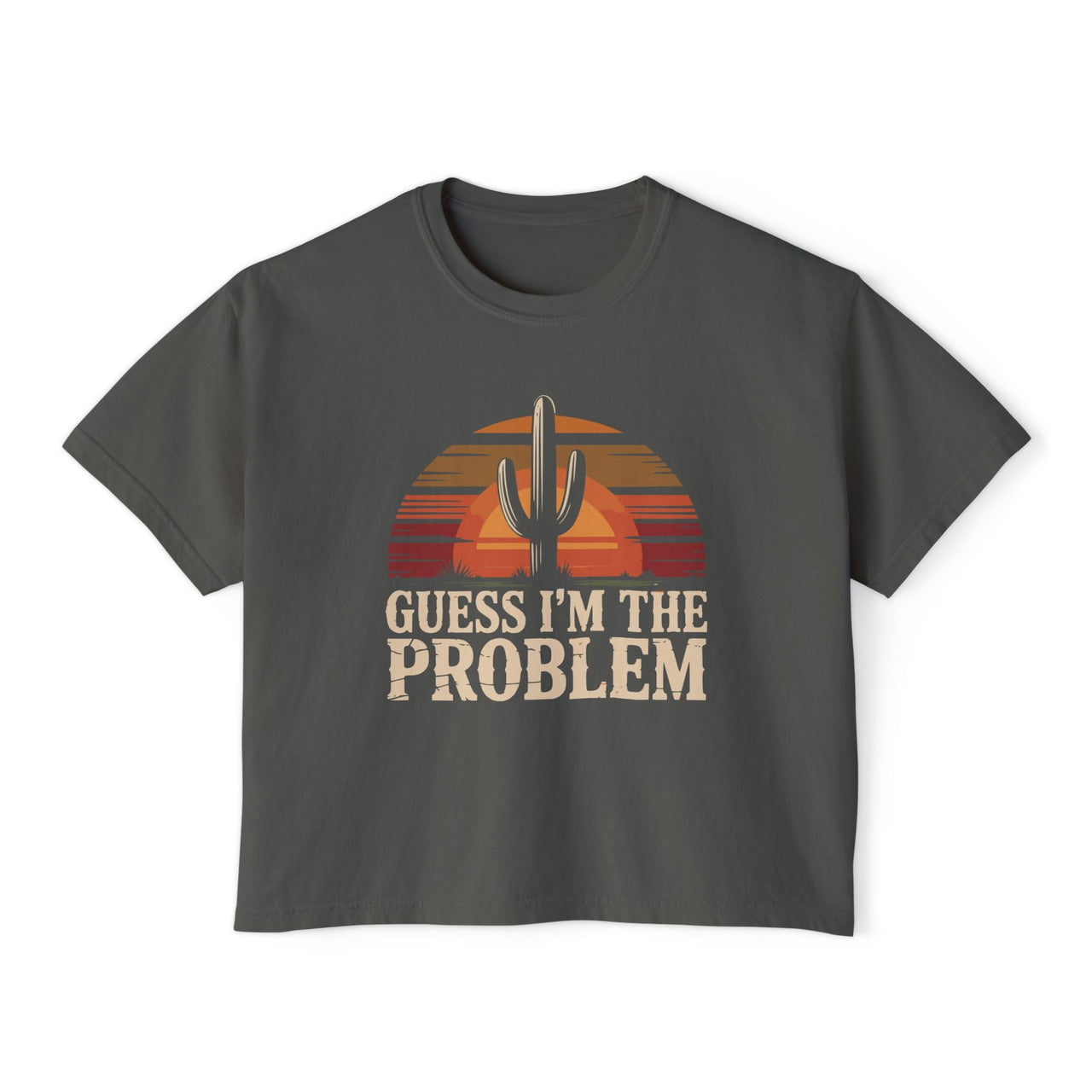 Wallen Guess I'm The Problem Comfort Colors Boxy Cropped Tee - Sunlit Funlit Country Music Tees