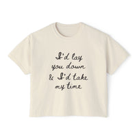 Thumbnail for Wallen If You Were Mine Comfort Colors Boxy Cropped Tee - Sunlit Funlit Country Music Tees