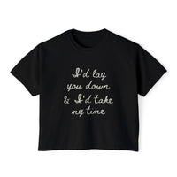 Thumbnail for Wallen If You Were Mine Comfort Colors Boxy Cropped Tee - Sunlit Funlit Country Music Tees