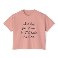 Thumbnail for Wallen If You Were Mine Comfort Colors Boxy Cropped Tee - Sunlit Funlit Country Music Tees