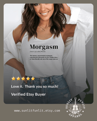 Thumbnail for Wallen - Inspired Morgasm Racerback Tank - Sunlit Funlit | Graphic Tees for Country Concert Addicts