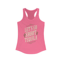 Thumbnail for Wallen Let's Go Shoot Tequila Racerback Tank - Sunlit Funlit Country Music Tees