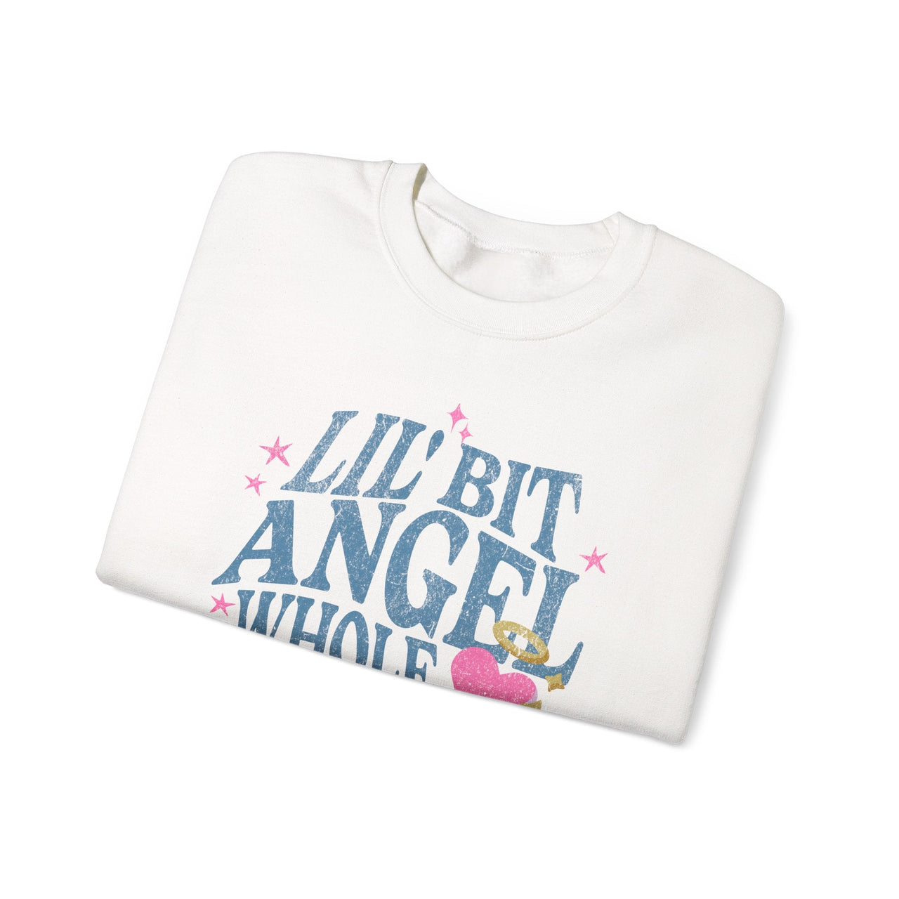 Wallen Lil Bit Angel Whole Lotta Outlaw Sweatshirt - Adult - Sunlit Funlit Country Music Tees