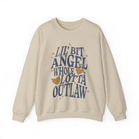 Thumbnail for Wallen Lil Bit Angel Whole Lotta Outlaw Sweatshirt - Adult - Sunlit Funlit Country Music Tees