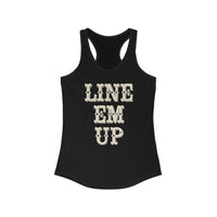 Thumbnail for Wallen Line Em Up Racerback Tank - Sunlit Funlit Country Music Tees
