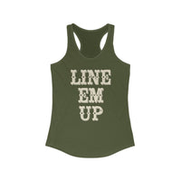 Thumbnail for Wallen Line Em Up Racerback Tank - Sunlit Funlit Country Music Tees