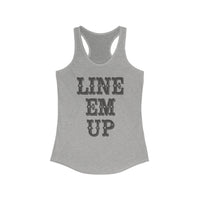 Thumbnail for Wallen Line Em Up Racerback Tank - Sunlit Funlit Country Music Tees