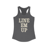 Thumbnail for Wallen Line Em Up Racerback Tank - Sunlit Funlit Country Music Tees
