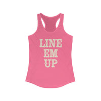 Thumbnail for Wallen Line Em Up Racerback Tank - Sunlit Funlit Country Music Tees