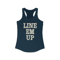 Thumbnail for Wallen Line Em Up Racerback Tank - Sunlit Funlit Country Music Tees