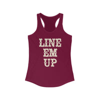 Thumbnail for Wallen Line Em Up Racerback Tank - Sunlit Funlit Country Music Tees