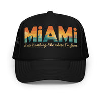 Thumbnail for Wallen Miami Trucker Hat, Wallen Hat, Country Music Hats, Miami Florida, Song Lyrics Hat, Country Concert Snapback, Rainbow Beach Summer - Sunlit Funlit Country Music Tees
