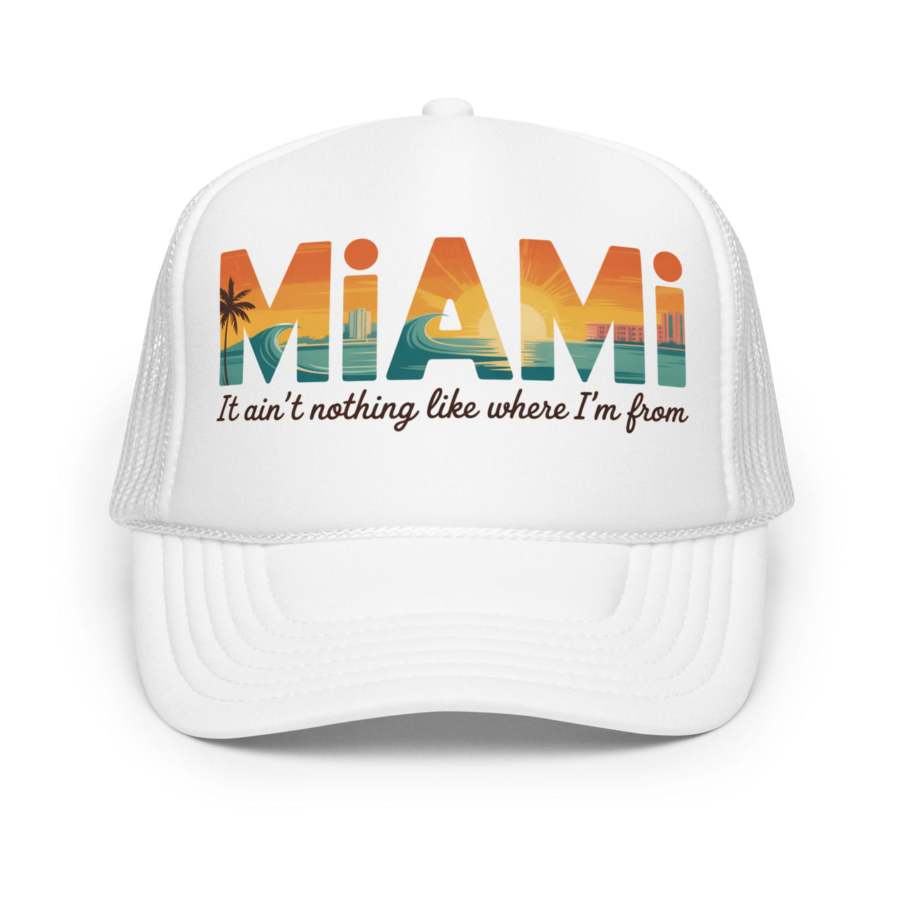 Wallen Miami Trucker Hat, Wallen Hat, Country Music Hats, Miami Florida, Song Lyrics Hat, Country Concert Snapback, Rainbow Beach Summer - Sunlit Funlit Country Music Tees