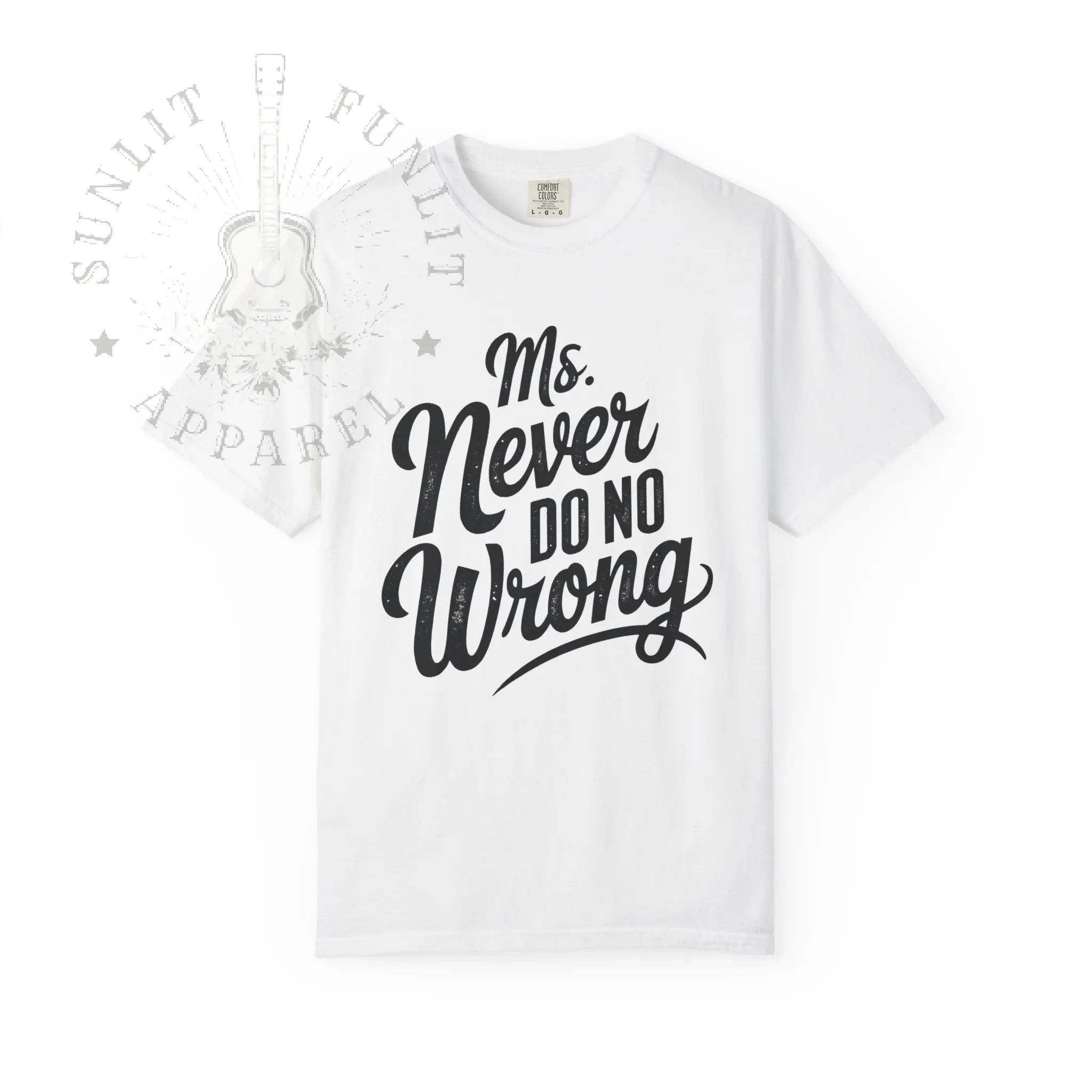 Wallen Ms Never Do No Wrong Comfort Colors Tee - Sunlit Funlit Country Music Tees