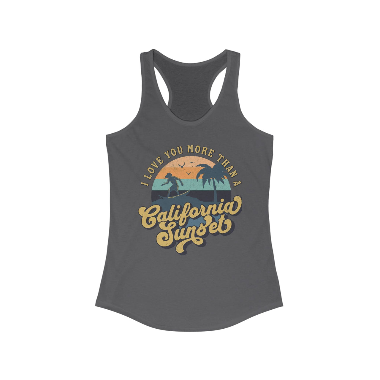 Wallen Retro California Sunset Racerback Tank - Sunlit Funlit Country Music Tees