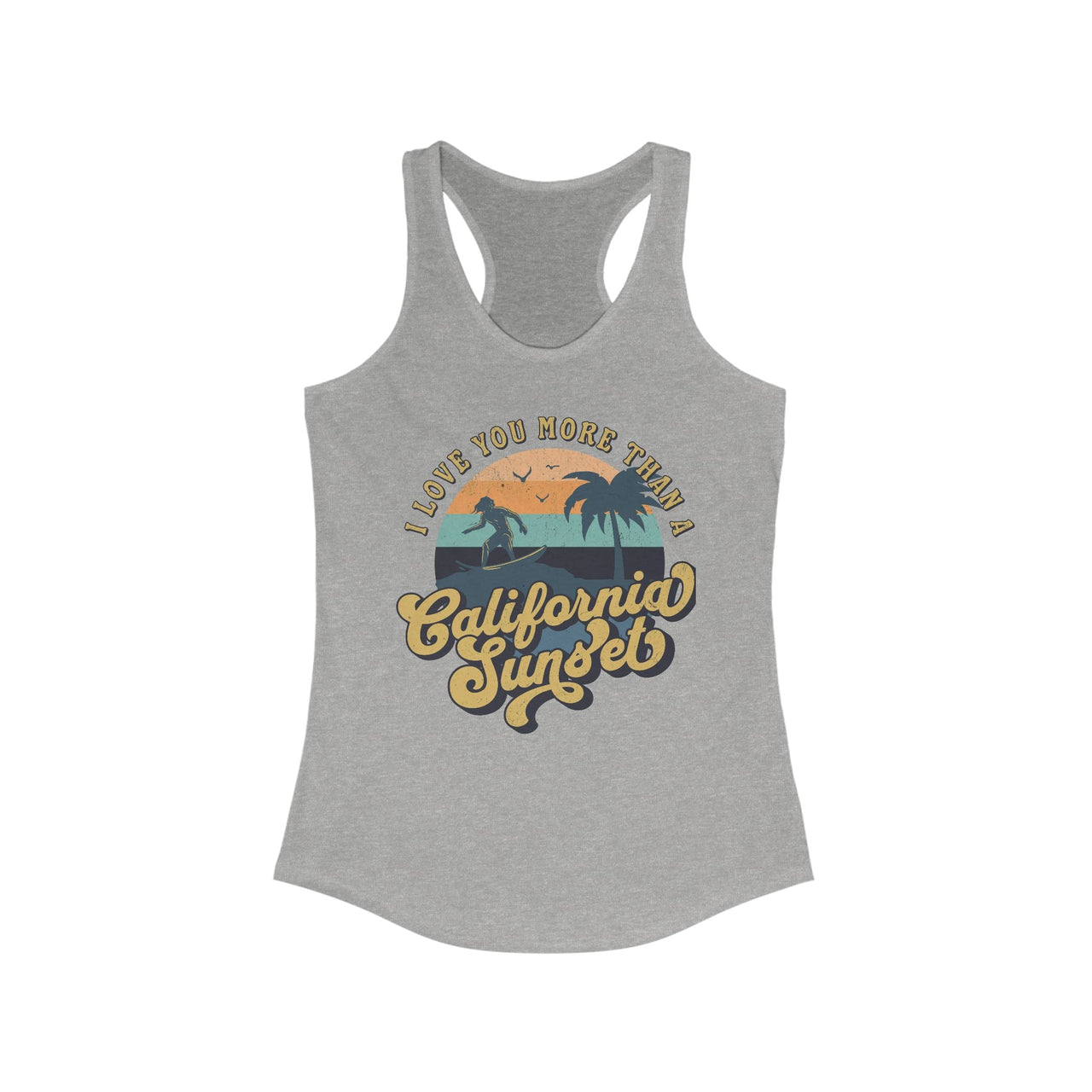Wallen Retro California Sunset Racerback Tank - Sunlit Funlit Country Music Tees