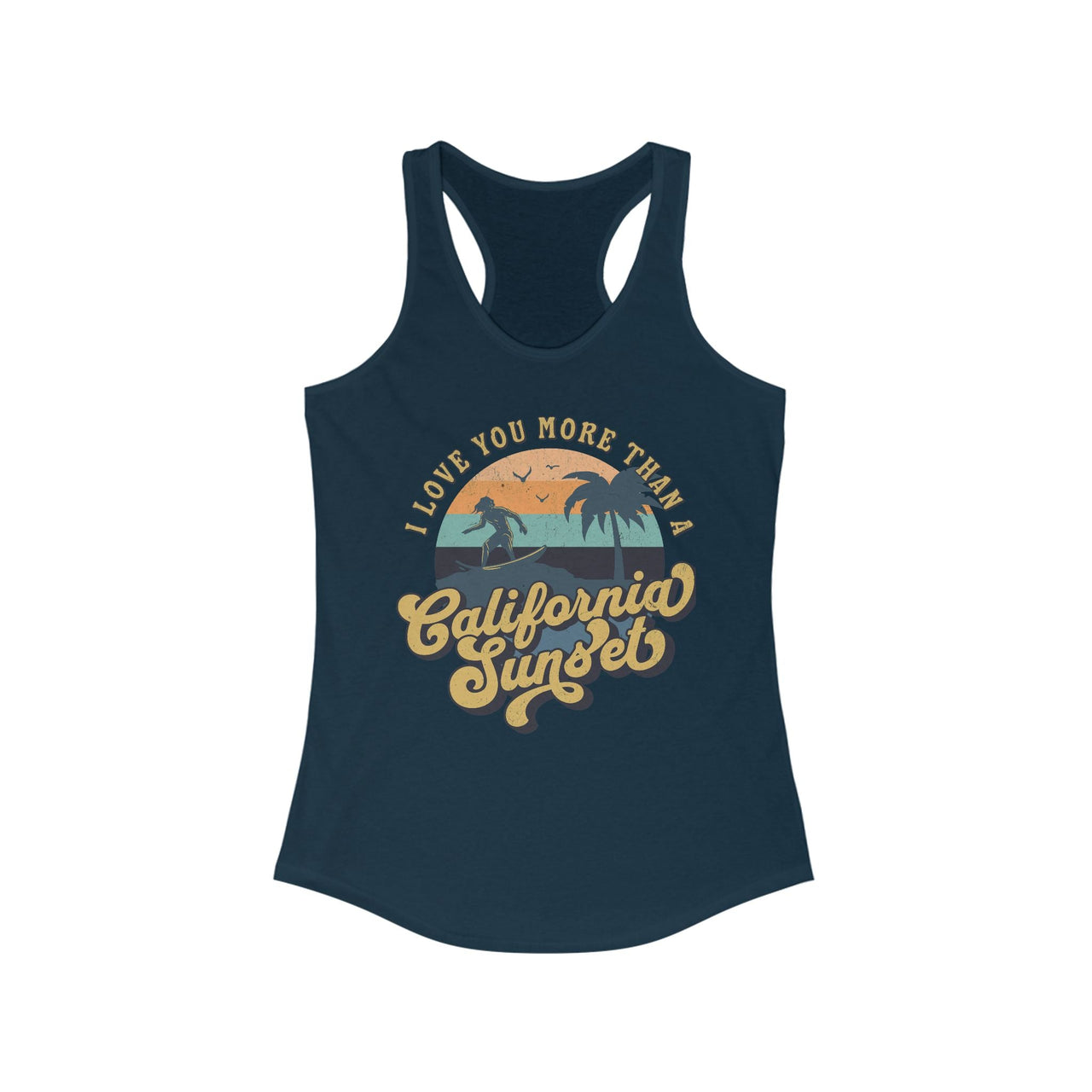 Wallen Retro California Sunset Racerback Tank - Sunlit Funlit Country Music Tees