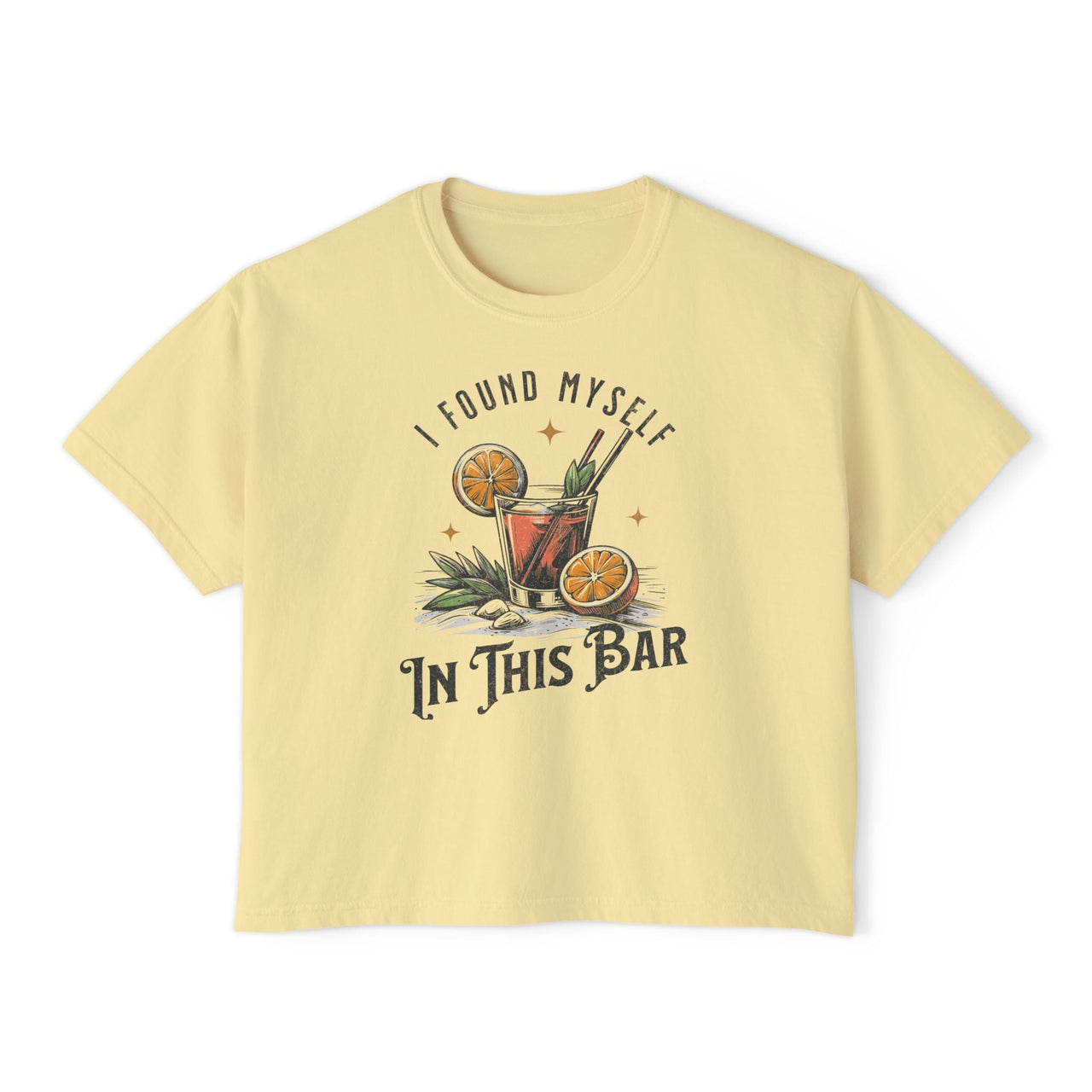 Wallen This Bar Cocktail Boxy Tee - Sunlit Funlit Country Music Tees