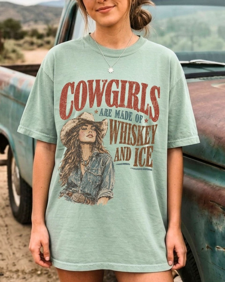 Whiskey and Ice Cowgirls Tee