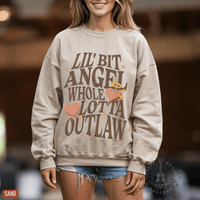 Thumbnail for Whole Lotta Outlaw Country Concert Sweatshirt - Sunlit Funlit | Graphic Tees for Country Concert Addicts