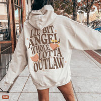 Thumbnail for Whole Lotta Outlaw Country Fan Hoodie - Sunlit Funlit | Graphic Tees for Country Concert Addicts