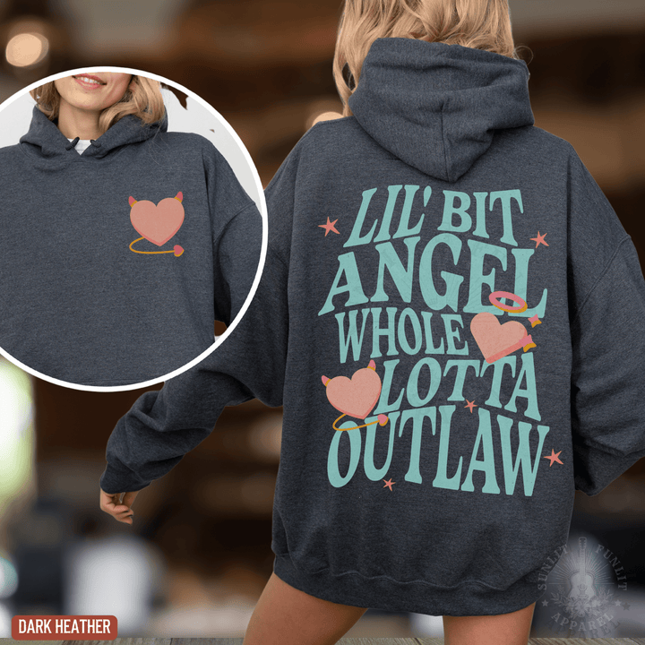Whole Lotta Outlaw Country Fan Hoodie - Sunlit Funlit | Graphic Tees for Country Concert Addicts