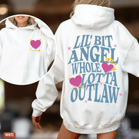 Thumbnail for Whole Lotta Outlaw Country Fan Hoodie - Sunlit Funlit | Graphic Tees for Country Concert Addicts