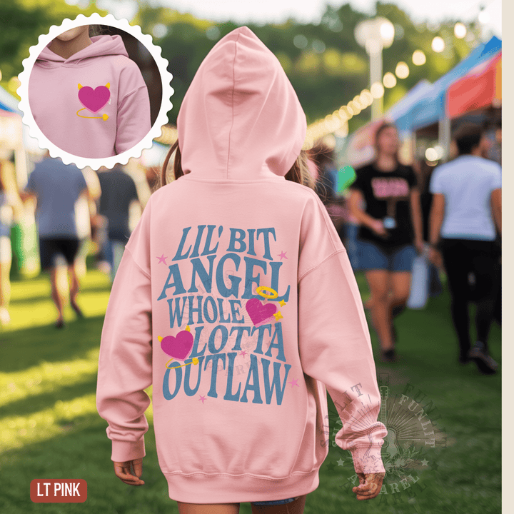 Whole Lotta Outlaw Country Fan Youth Hoodie - Sunlit Funlit | Graphic Tees for Country Concert Addicts