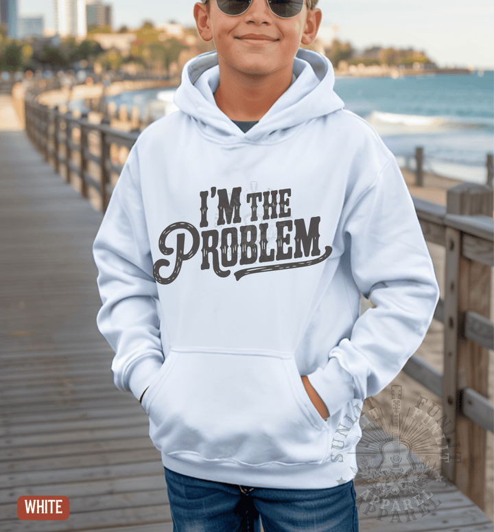 Youth I'm The Problem Country Fan Hoodie - Sunlit Funlit | Graphic Tees for Country Concert Addicts