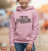 Thumbnail for Youth I'm The Problem Country Fan Hoodie - Sunlit Funlit | Graphic Tees for Country Concert Addicts