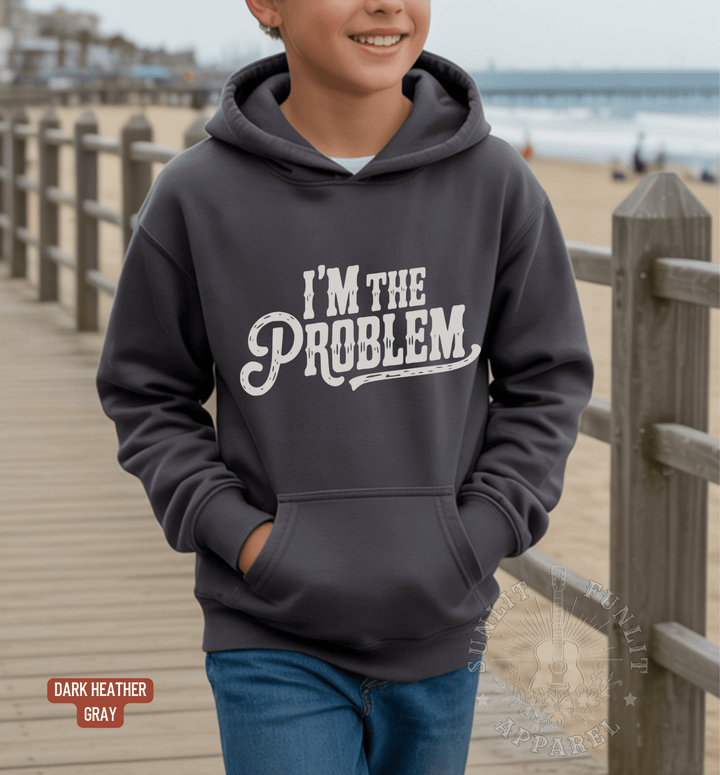 Youth I'm The Problem Country Fan Hoodie - Sunlit Funlit | Graphic Tees for Country Concert Addicts