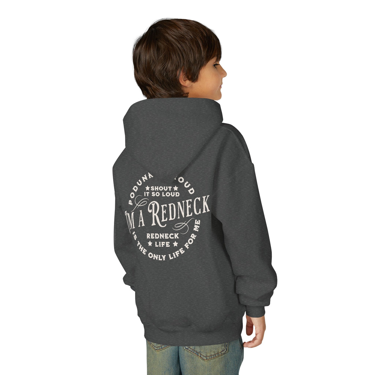 Youth Redneck Life Country Concert Hoodie - Sunlit Funlit | Graphic Tees for Country Concert Addicts