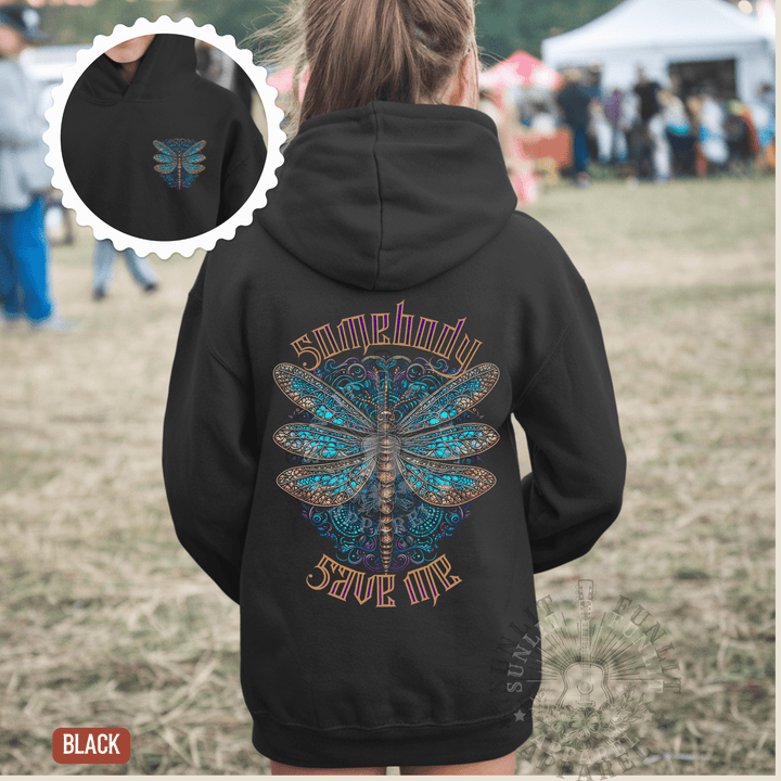 Youth Somebody Save Me Country Concert Hoodie - Sunlit Funlit | Graphic Tees for Country Concert Addicts