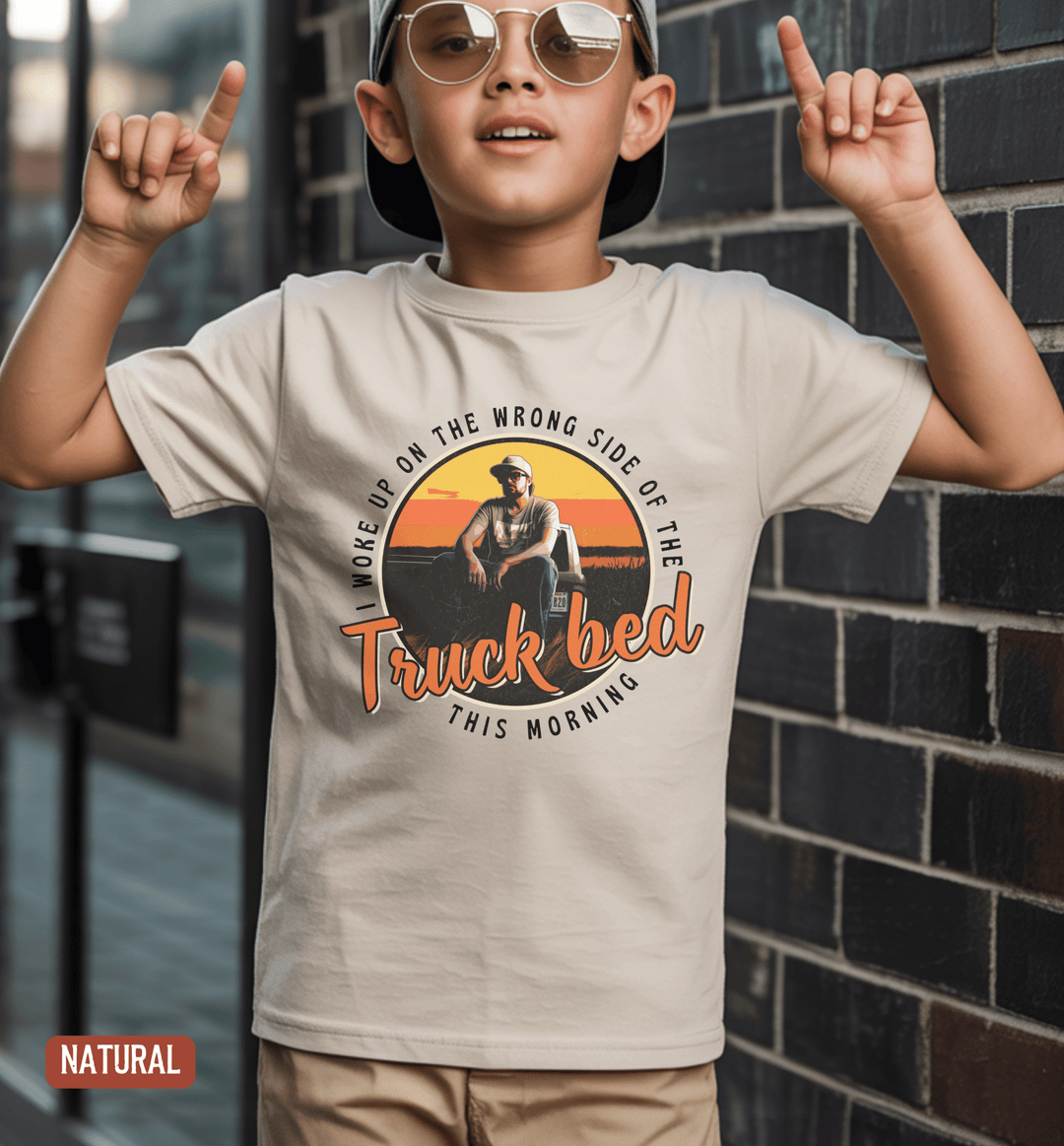 Youth Truck Bed Country Concert Tee - Sunlit Funlit | Graphic Tees for Country Concert Addicts