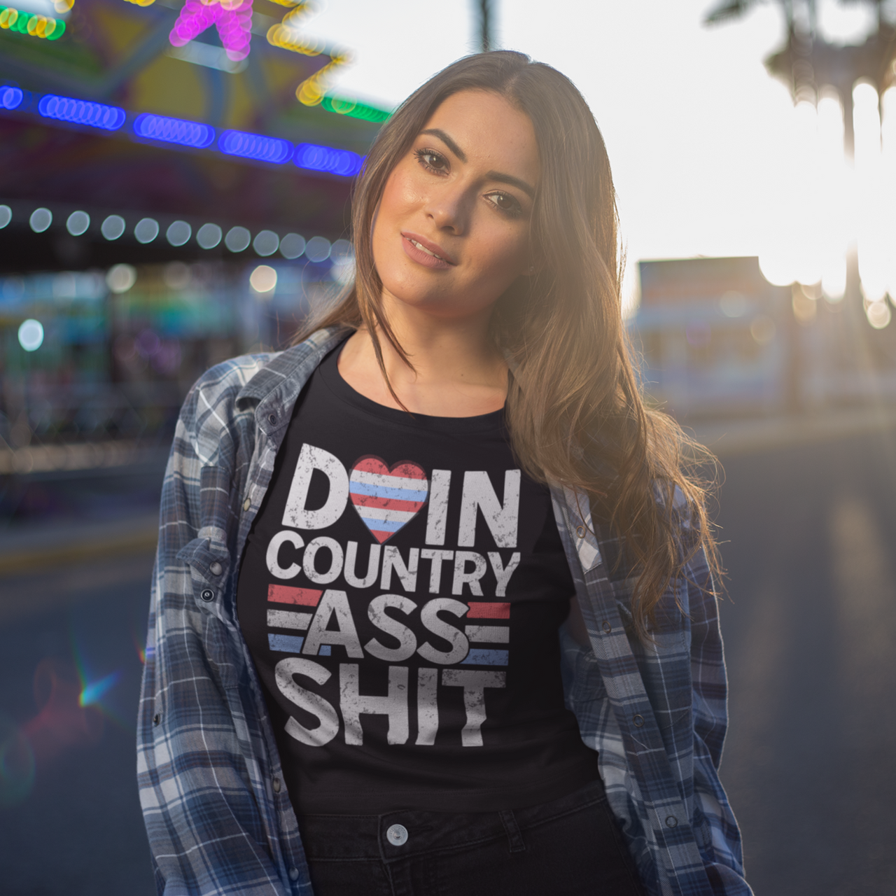 Wallen 'Merica Country As* Sh*t Cropped Tee - Sunlit Funlit