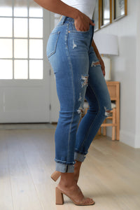 Thumbnail for Belinda High Rise Distressed Straight Jeans