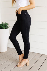 Thumbnail for Audrey High Rise Control Top Classic Skinny Jeans in Black