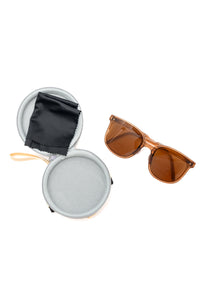 Thumbnail for Collapsible Girlfriend Sunnies & Case in Champagne