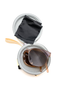 Thumbnail for Collapsible Girlfriend Sunnies & Case in Champagne